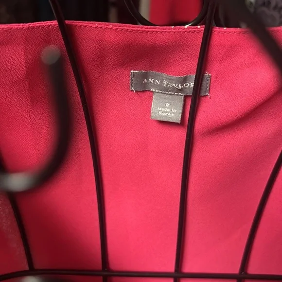 Ann Taylor Vibrant Pink Midi Dress 100% silk - Picture 2 of 5